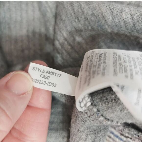 Madewell Textured Cowl Turtleneck Top in Multi Rainbow Rib in Deep Navy Size XXS - Picture 11 of 12